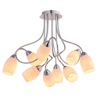 Потолочная люстра Lgo, 9xE14, Хром и Белый (Lussole, LSP-8182)