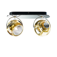 Настенный/Потолочный светильник Beluga, Желтый/Хром (Fabbian, D57G2304)