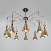 Умная люстра в стиле лофт 316/10 латунь / черный (Bogate's, a057226)