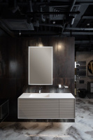 Тумба фасад рифленый 2 ящика с подсветкой 120 см Armadi Art MINIMAL 898-120-D