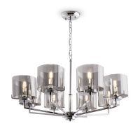 Люстра Modern Karen, 8xE14 Хром, Дымчатый (Freya, FR5096PL-08CH)