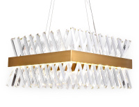 Хрустальный подвесной светодиодный светильник GD/CL золото/прозрачный 144W 500*500*750 (Без ПДУ) (Ambrella Light, TR5318)